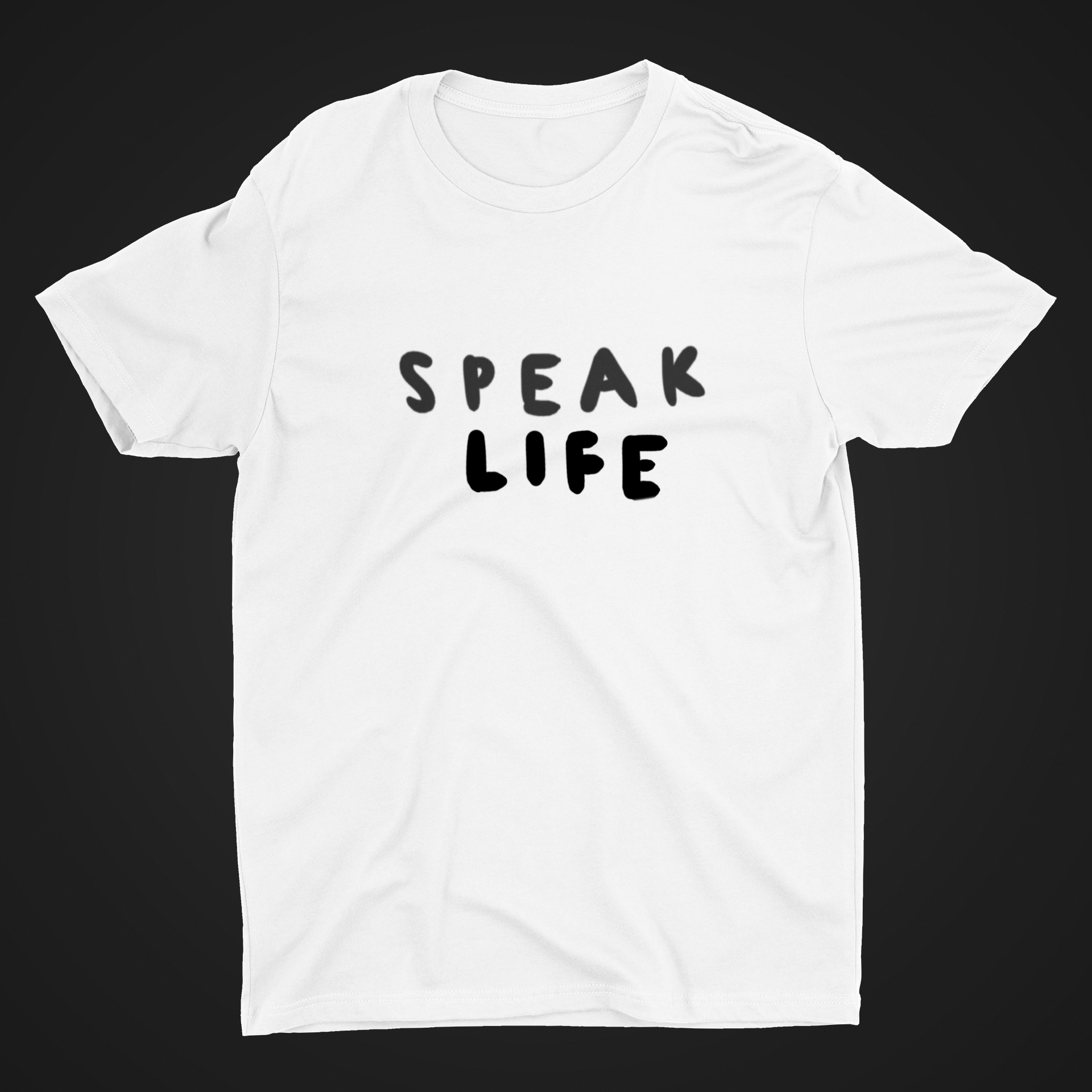 COREnettions Cozy White Speak Life T Shirt