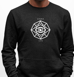 COREnettions Speak Life Crewneck Sweatshirt w/ Utility Pocket- Black