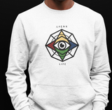 COREnettions Speak Life Crewneck Sweatshirt w/ Utility Pocket (Multi-Color Logo)